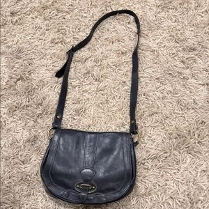 Fossil Black Leather Crossbody Bag